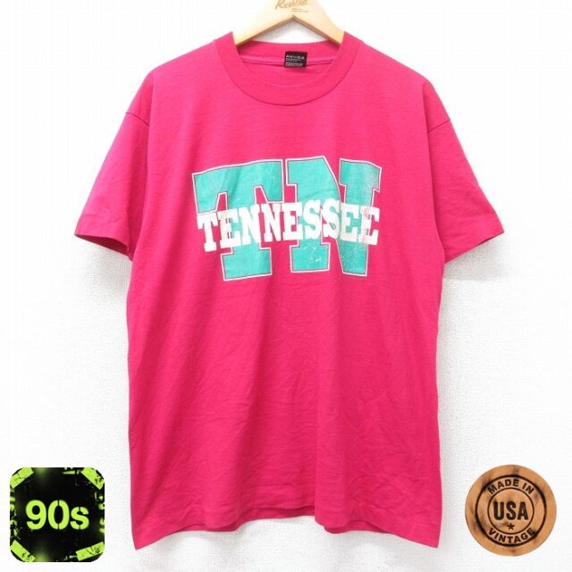 【50%OFF】スクリーンスターズ 90s 半袖Tシャツ テネシー ピンク XL | 古着