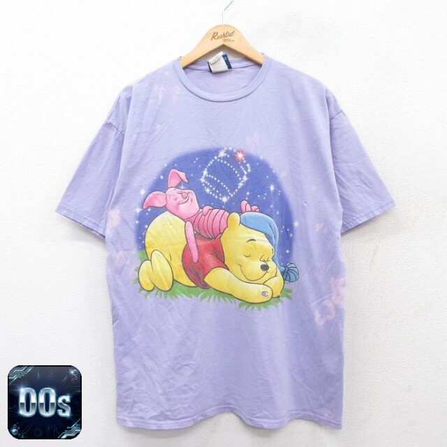 【50%OFF】ディズニー 00s 半袖Tシャツ くまのプーさん パープル XL | 古着