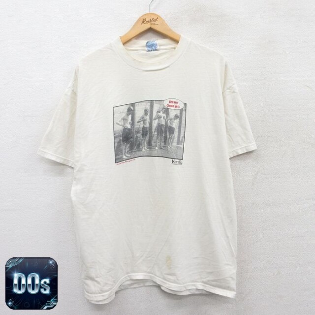 【50%OFF】ヘインズ 00s 半袖Tシャツ Kendle 生成り ベージュ XL | 古着