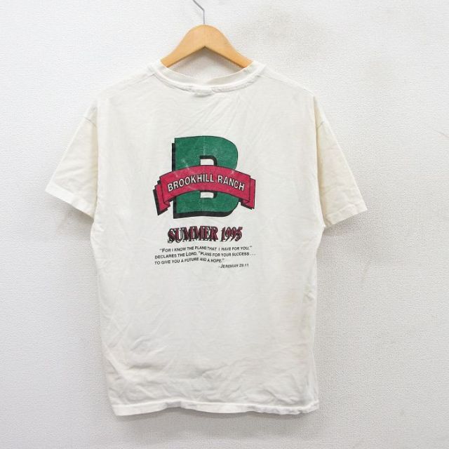 ヘインズ 90s 半袖Tシャツ BROOKHILL PANCH ホワイト L | 古着