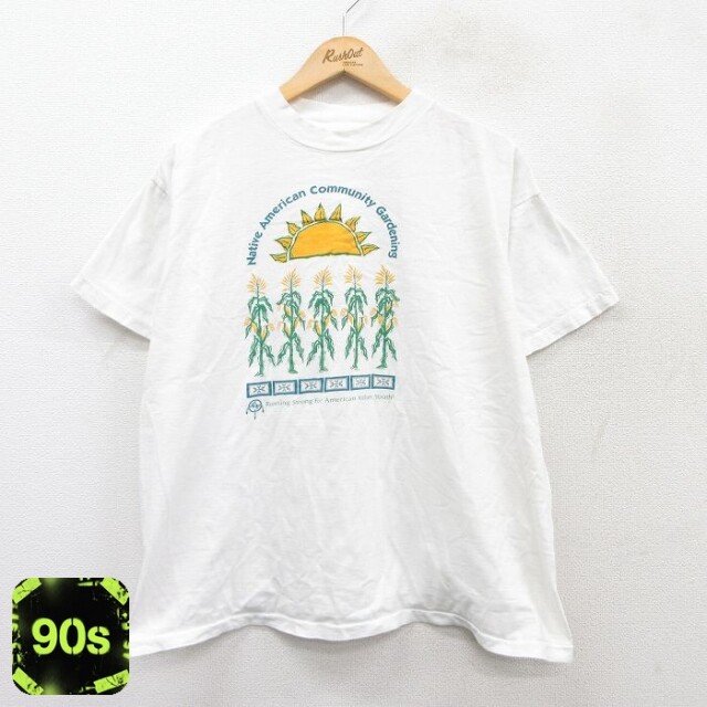 90s 半袖Tシャツ トウモロコシ ホワイト XL | 古着