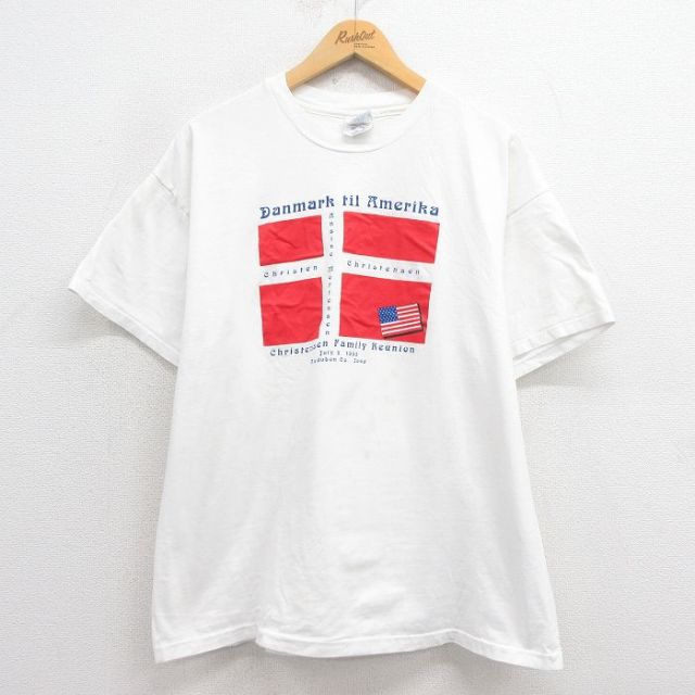 ヘインズ 90s 半袖Tシャツ デンマーク ホワイト XL | 古着
