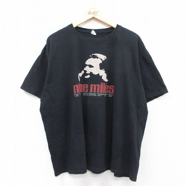 00s 半袖Tシャツ TO EMPTYプリント ブラック XL | 古着