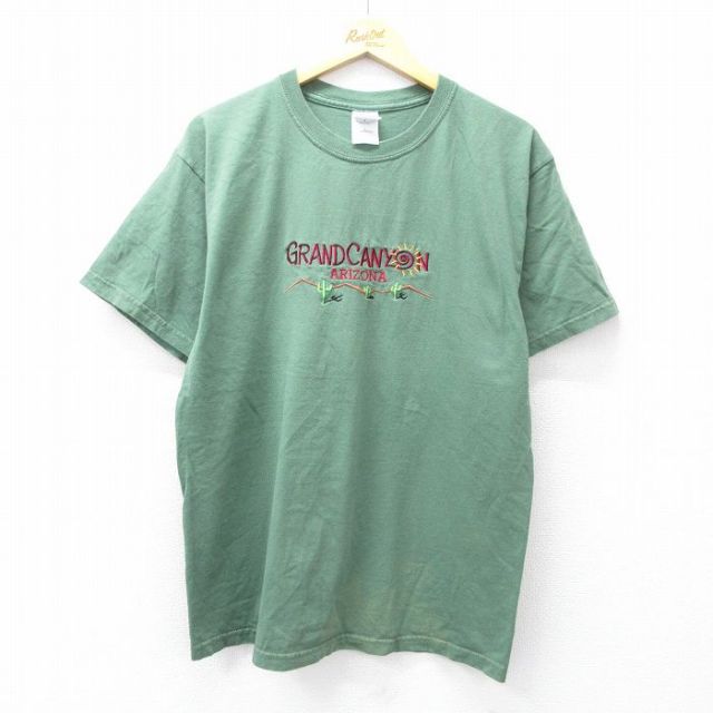 00s 半袖Tシャツ グランドキャニオン グリーン L | 古着
