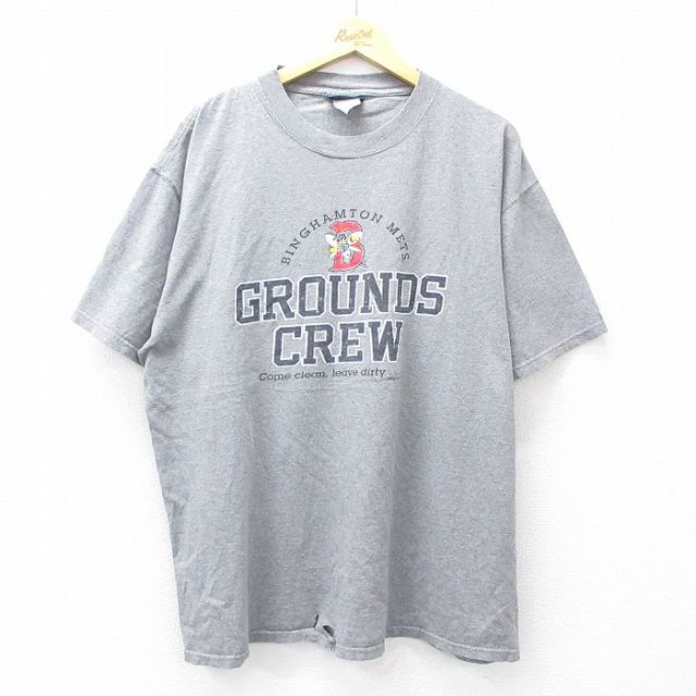 【50%OFF】ジャンスポーツ 00s 半袖Tシャツ GROUNDS CREW グレー XL | 古着