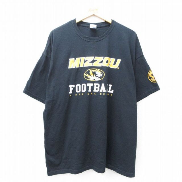 00s 半袖Tシャツ MIZZOUフットボール ブラック XL | 古着