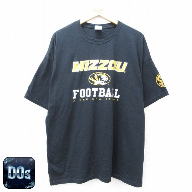 00s 半袖Tシャツ MIZZOUフットボール ブラック XL | 古着