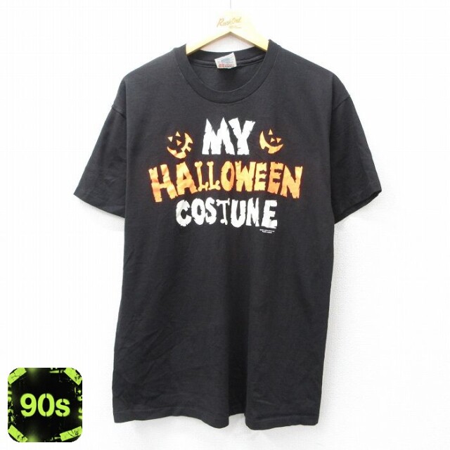 ヘインズ 90s 半袖Tシャツ HALLOWEENプリント ブラック L | 古着