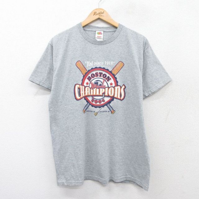 フルーツオブザルーム 00s 半袖Tシャツ ボストンレッドソックス グレー L | 古着
