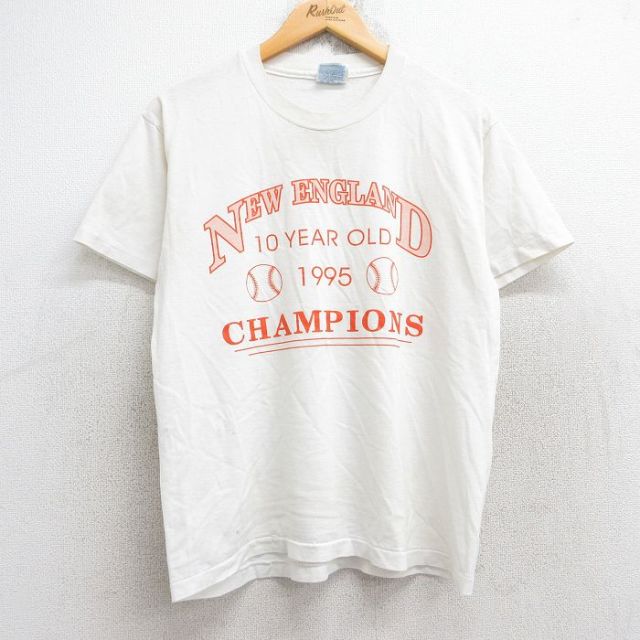 ヘインズ 90s 半袖Tシャツ ニューイングランドベースボール ホワイト M | 古着