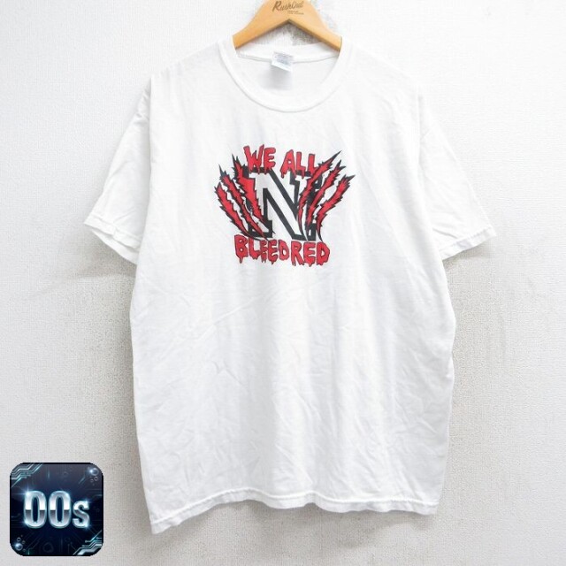 00s 半袖Tシャツ WE ALL BLEEDREDプリント ホワイト L | 古着