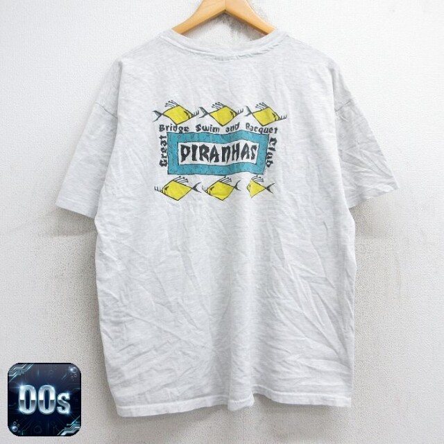 ヘインズ 00s 半袖Tシャツ ピラニア グレー XL | 古着