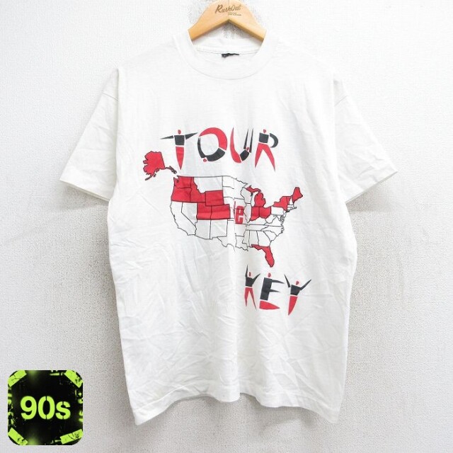 【50%OFF】90s 半袖Tシャツ KEY ホワイト L | 古着