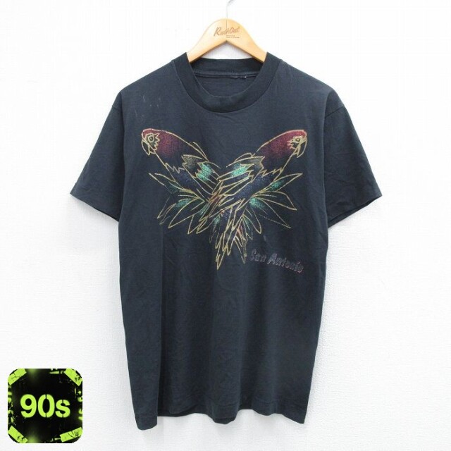 90s 半袖Tシャツ 鳥 ブラック L | 古着
