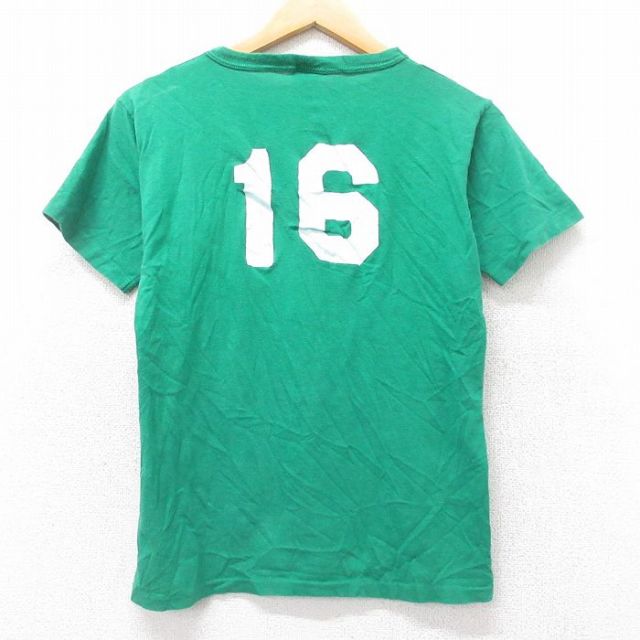 S★古着 半袖 ビンテージ Tシャツ メンズ 80年代 80s CENTER コットン クルーネック USA製 緑 グリーン 25sep01 中古