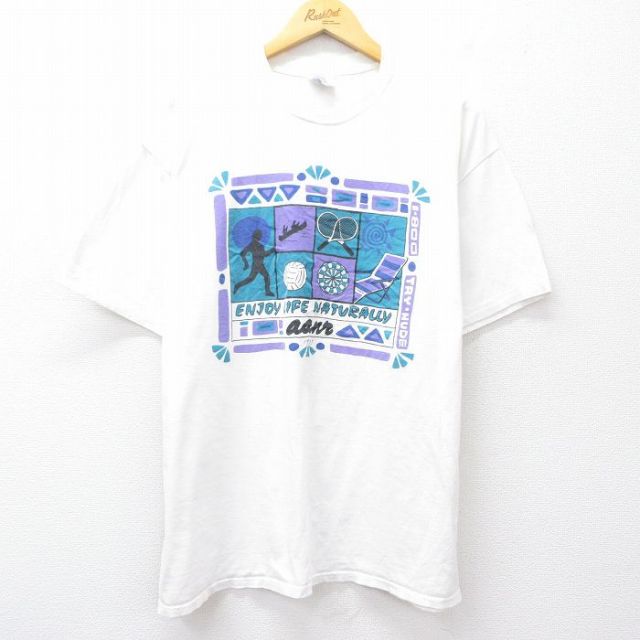古着通販 XL☆古着 ヘインズ 半袖 ビンテージ Tシャツ メンズ 90年代