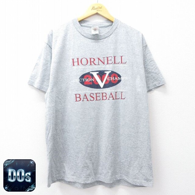 フルーツオブザルーム 00s 半袖Tシャツ ホーネルベースボール グレー XL | 古着