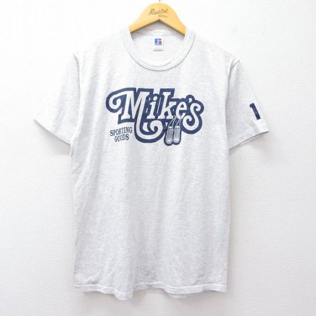 ラッセル 90s 半袖Tシャツ Mikes グレー L | 古着