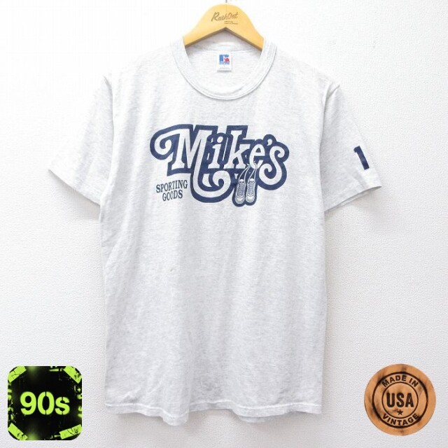 ラッセル 90s 半袖Tシャツ Mikes グレー L | 古着