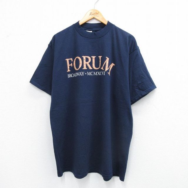 TULTEX 90s 半袖Tシャツ FORUM ネイビー XL | 古着