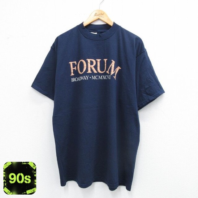 TULTEX 90s 半袖Tシャツ FORUM ネイビー XL | 古着