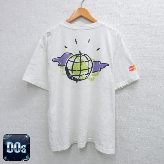 【50%OFF】00s 半袖Tシャツ 地球マスターカード ホワイト L | 古着