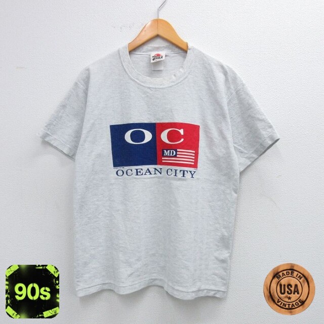 90s 半袖Tシャツ オーシャンシティ グレー L | 古着