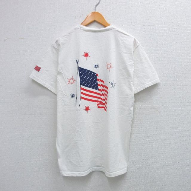 フルーツオブザルーム 00s 半袖Tシャツ 星条旗 ホワイト L | 古着