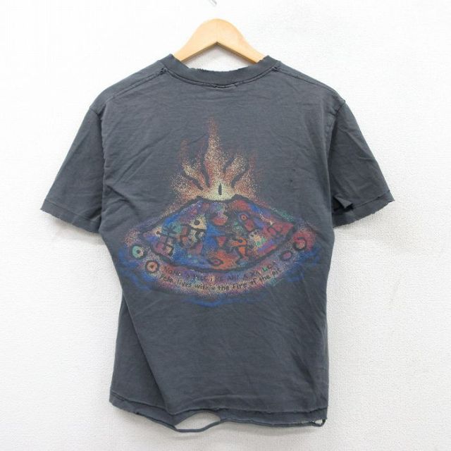 00s 半袖Tシャツ 火山 グレー M | 古着
