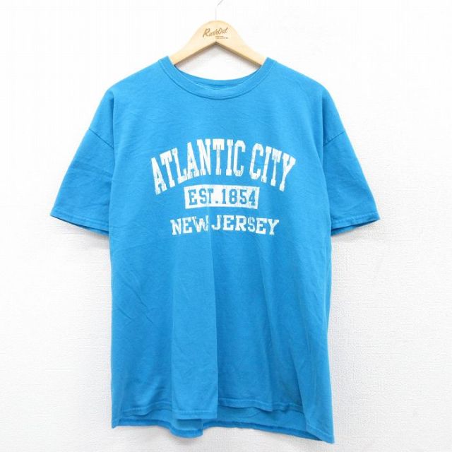 00s 半袖Tシャツ アトランティックシティニュージャージー ライトブルー XL | 古着