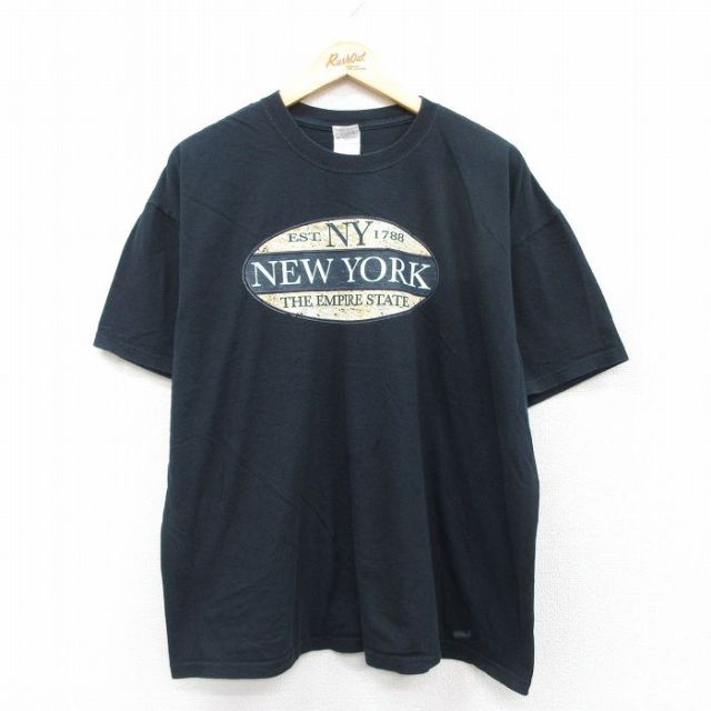 00s 半袖Tシャツ ニューヨーク ブラック XL | 古着