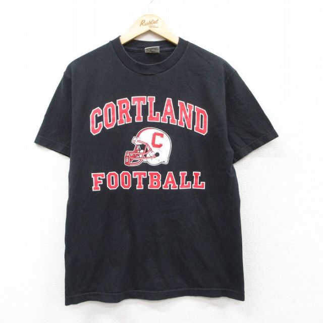 90s 半袖Tシャツ コートランドフットボール ブラック M | 古着