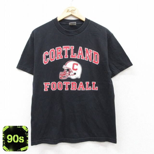 90s 半袖Tシャツ コートランドフットボール ブラック M | 古着