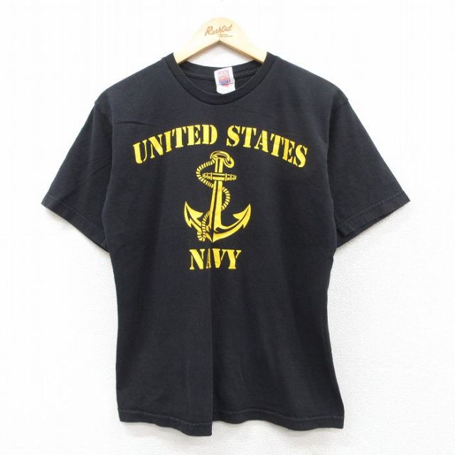 00s 半袖Tシャツ イカリ ネイビー M | 古着