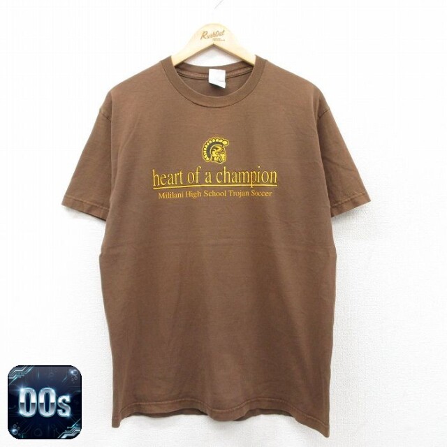 00s 半袖Tシャツ サッカー ブラウン L | 古着