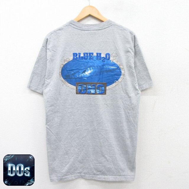 00s 半袖Tシャツ 魚 グレー L | 古着