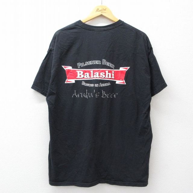 ヘインズ 00s 半袖Tシャツ Balashi ブラック メンズXL相当 | 古着