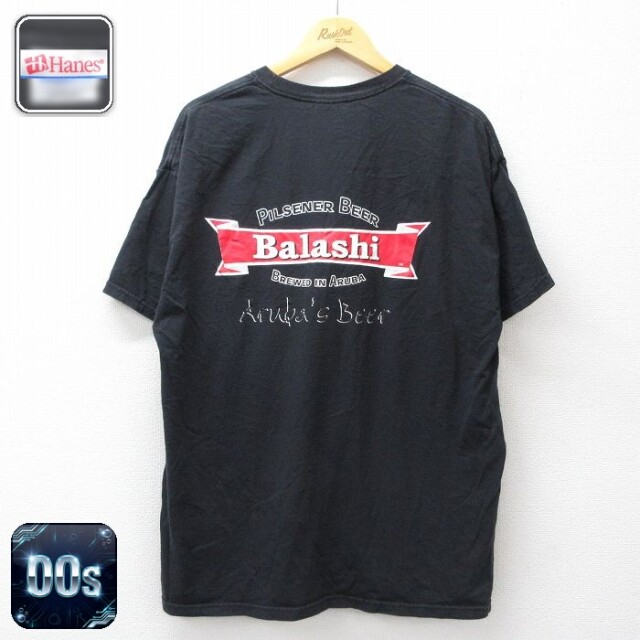 ヘインズ 00s 半袖Tシャツ Balashi ブラック メンズXL相当 | 古着