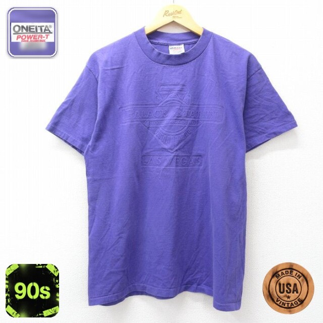【20%OFF】オニータ 90s 半袖Tシャツ PALACE STATION パープル メンズL相当 | 古着