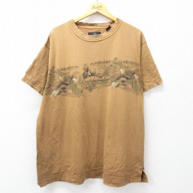 レッドヘッド 00s 半袖Tシャツ 鳥 ブラウン メンズXL相当 | 古着