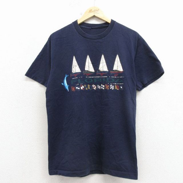 90s 半袖Tシャツ フロリダ ネイビー M | 古着
