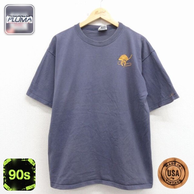 【20%OFF】PLUMA 90s 半袖Tシャツ 馬具 ネイビー メンズXL相当 | 古着