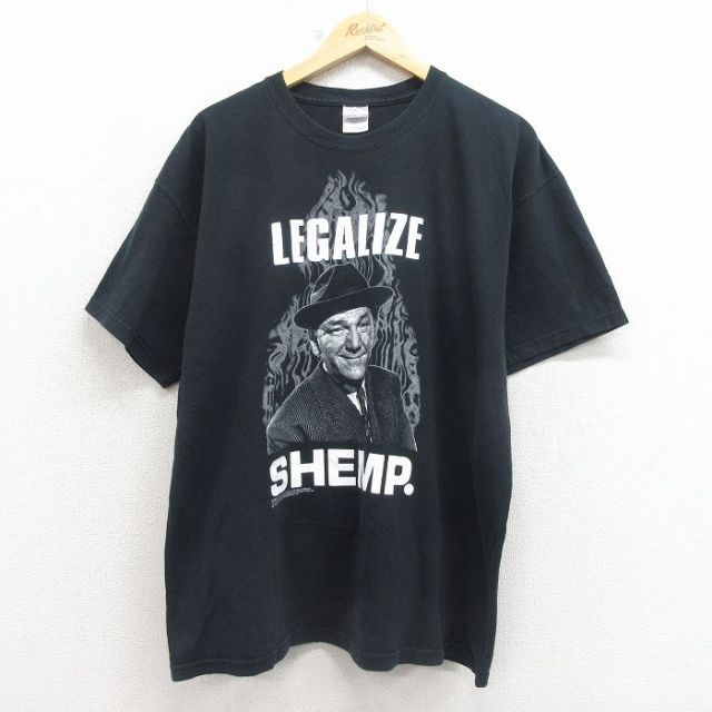スリーストゥージス 00s 半袖Tシャツ 三ばか大将 ブラック メンズXL相当 | 古着