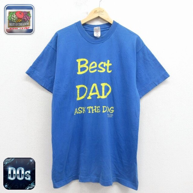 フルーツオブザルーム 00s 半袖Tシャツ Best ブルー メンズXL相当 | 古着