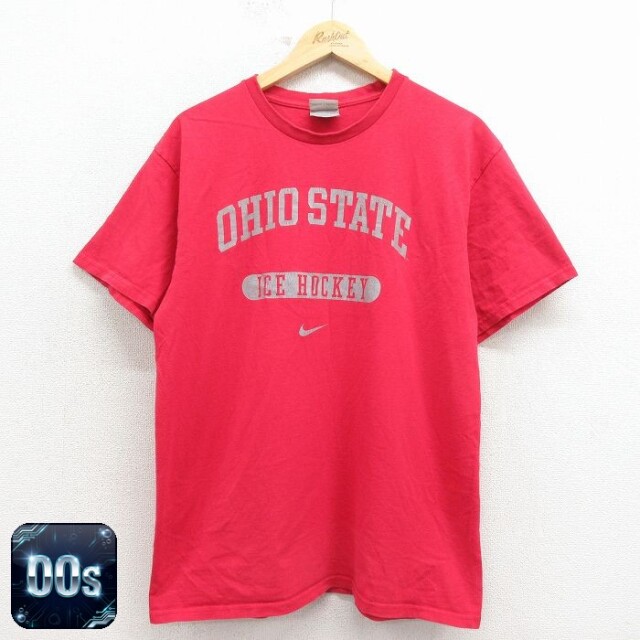 ナイキ 00s 半袖Tシャツ アイスホッケー レッド メンズL相当 | 古着