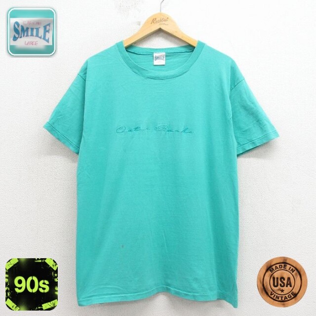 【20%OFF】90s 半袖Tシャツ Outer Banks グリーン メンズL相当 | 古着