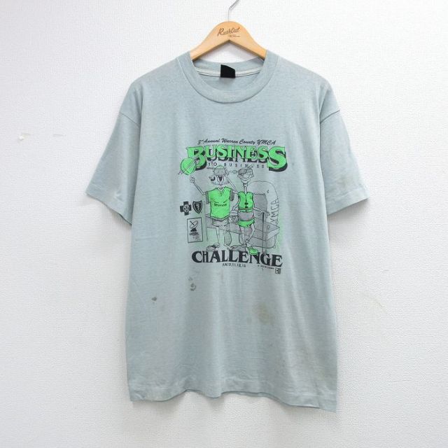 スクリーンスターズ 90s 半袖Tシャツ BUSINESS グリーン XL | 古着