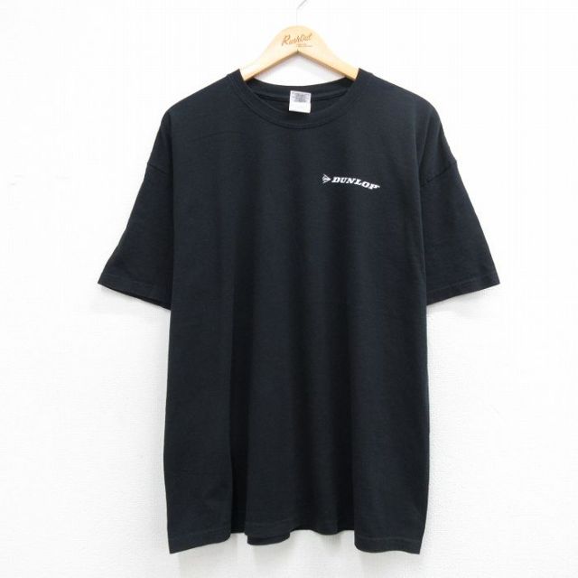 00s 半袖Tシャツ DUNLOP ブラック メンズXL相当 | 古着