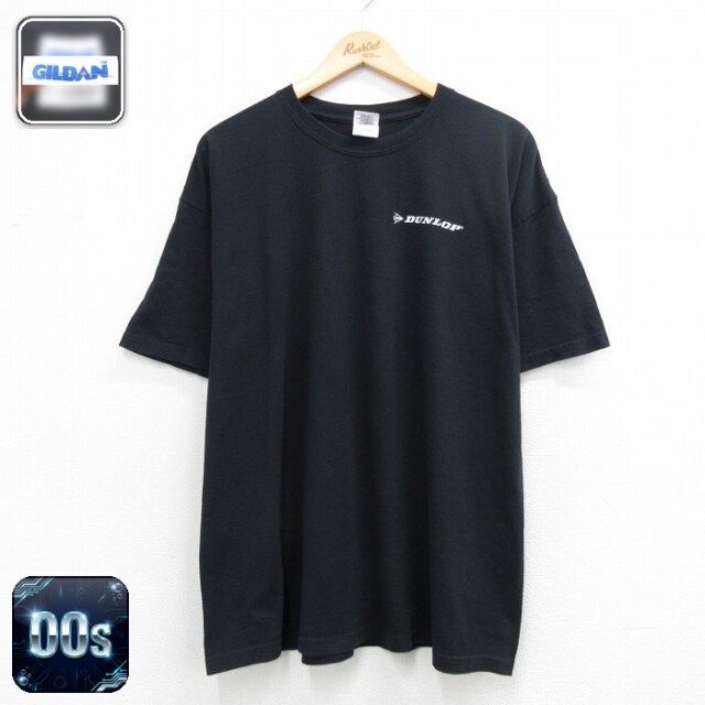 00s 半袖Tシャツ DUNLOP ブラック メンズXL相当 | 古着