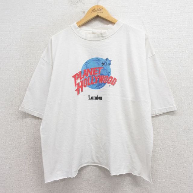 00s 半袖Tシャツ プラネットハリウッド ホワイト XL | 古着